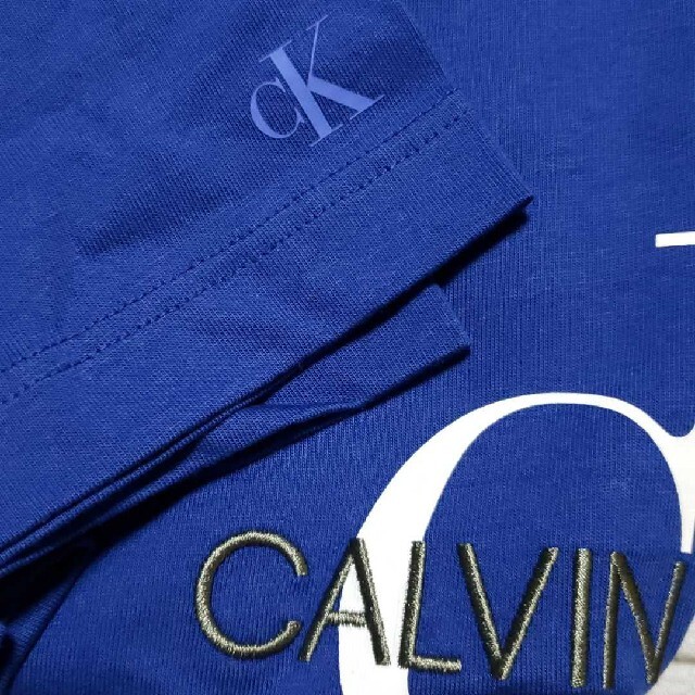 Calvin klein calvinklein ロゴTシャツ　ブルー　blue