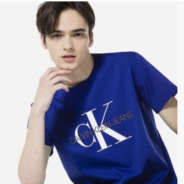 Calvin klein calvinklein ロゴTシャツ　ブルー　blue