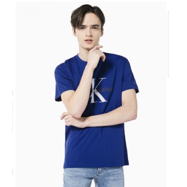 Calvin klein calvinklein ロゴTシャツ　ブルー　blue