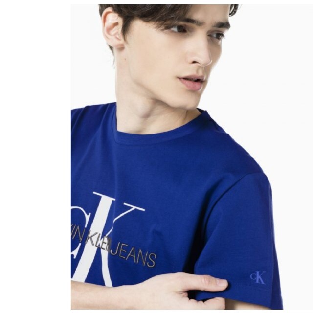 Calvin klein calvinklein ロゴTシャツ　ブルー　blue