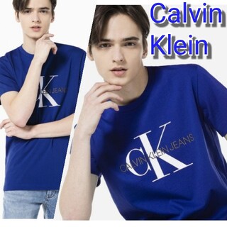 カルバンクライン(Calvin Klein)のCalvin klein calvinklein ロゴTシャツ　ブルー　blue(Tシャツ/カットソー(半袖/袖なし))