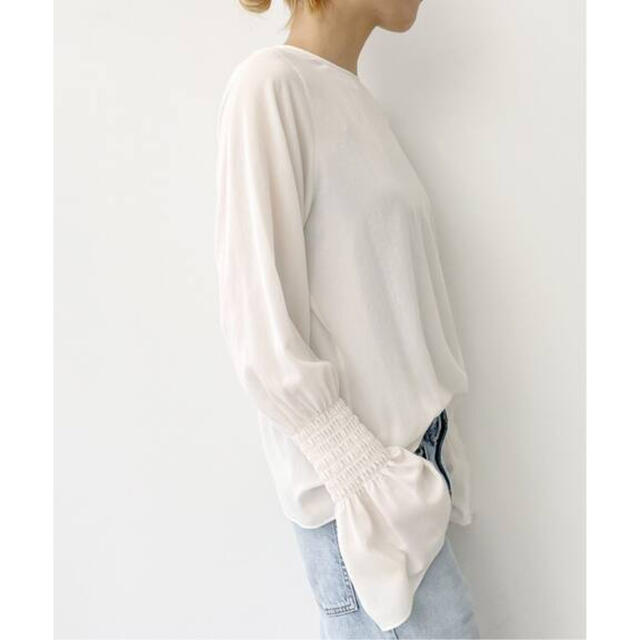 L'Appartement Shirring Blouse◆ホワイト