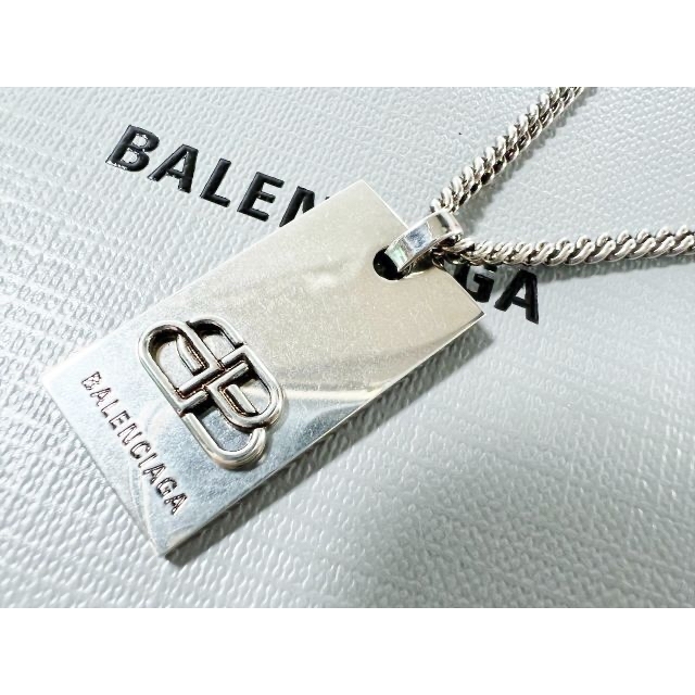 Balenciaga(バレンシアガ)のBALENCIAGA　バレンシアガ　BB　ロゴ　シルバー　ネックレス　ペンダント メンズのアクセサリー(ネックレス)の商品写真