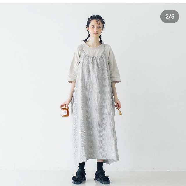 サマンサモスモス　SM2 Slow linen　キャミワンピース　ブラック　新品 3