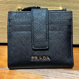 プラダ(PRADA)のPRADA 二つ折り財布 ブラック(財布)