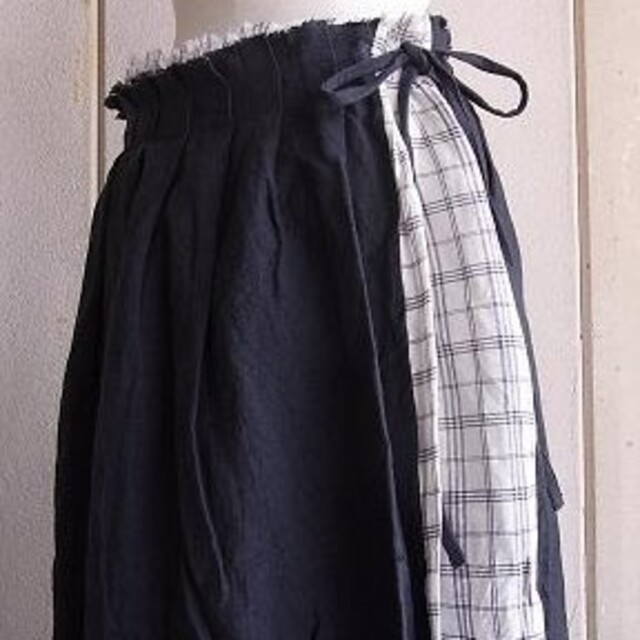 nest Robe(ネストローブ)のVlas Blomme ボイルパネルチェック リバーシブルスカート レディースのスカート(ロングスカート)の商品写真