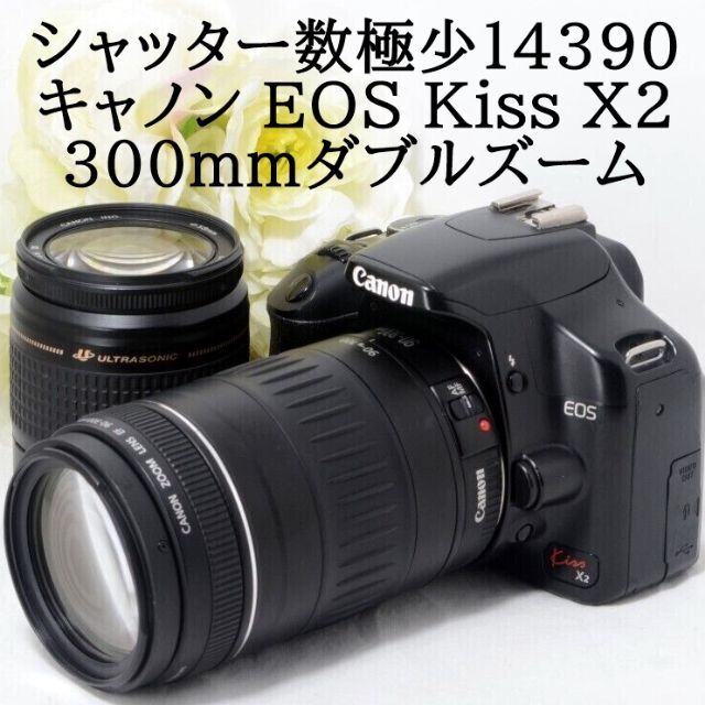 価格順Canon - ☆ショット数14390☆Canon キャノン EOS Kiss X2 ダブル