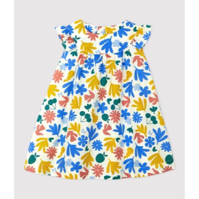 PETIT BATEAU - 【新品】プチバトー プリント半袖ワンピース PETIT BATEAU - 【新品】プチバトー プリント半袖ワンピース