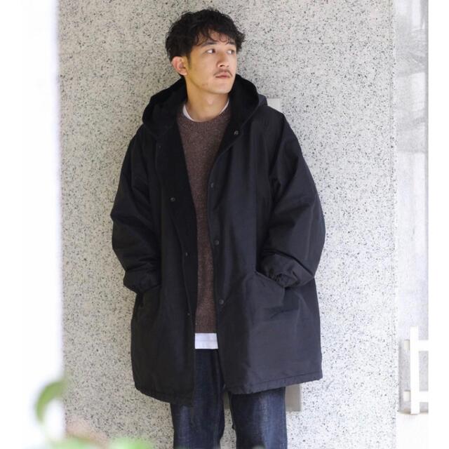 COMOLI 20AW コットンシルクフーデッドコート