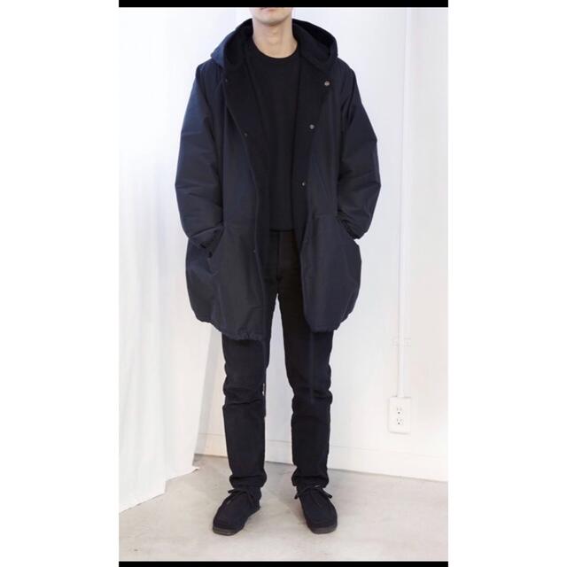 COMOLI（コモリ） 希少 20AW コットンシルク フーデッドコート シルク