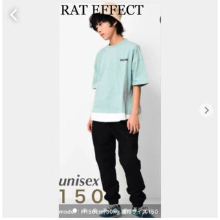 RAT EFFECT  ワッフルレイヤードロゴ刺繍Tシャツ(Tシャツ/カットソー)