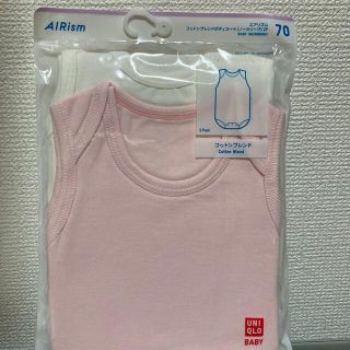 ユニクロ(UNIQLO)のエアリズム　コットンブレンドボディスーツ２P(肌着/下着)