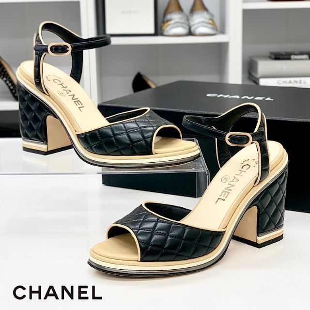 ファッションの 4650 - CHANEL シャネル サンダル アンクルストラップ