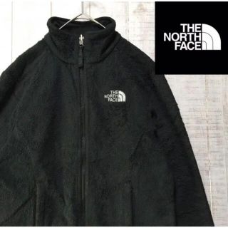 ザノースフェイス(THE NORTH FACE)の【美品】ノースフェイス 古着 長袖 フリース 胸元 刺繍 ロゴ 黒 アウトドア(その他)