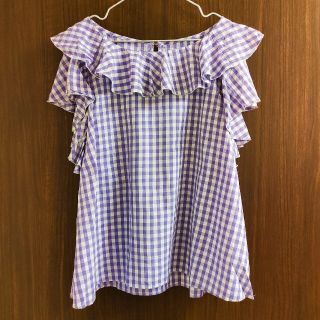 ドットアンドストライプスチャイルドウーマン(Dot&Stripes CHILDWOMAN)の最終お値下げ☆ドットアンドストライプス　フリルブラウス(シャツ/ブラウス(半袖/袖なし))