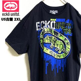 ECKO UNLTD - US古着 エコーアンリミテッド 半袖ロゴTシャツ ゆるだぼ 2XL 古着 