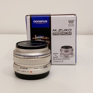 オリンパス(OLYMPUS)のオリンパス M.ZUIKO DIGITAL 17mm F1.8 シルバー 箱あり(レンズ(単焦点))