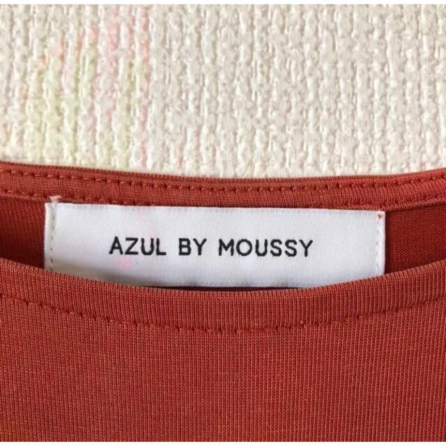 AZUL by moussy(アズールバイマウジー)のAZUL BY MOUSSY アズールバイマウジー　オレンジ　アシメ　Tシャツ レディースのトップス(Tシャツ(半袖/袖なし))の商品写真