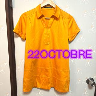 ヴァンドゥーオクトーブル(22 OCTOBRE)の22OCTOBRE ロング丈シャツ オレンジ(Tシャツ(半袖/袖なし))