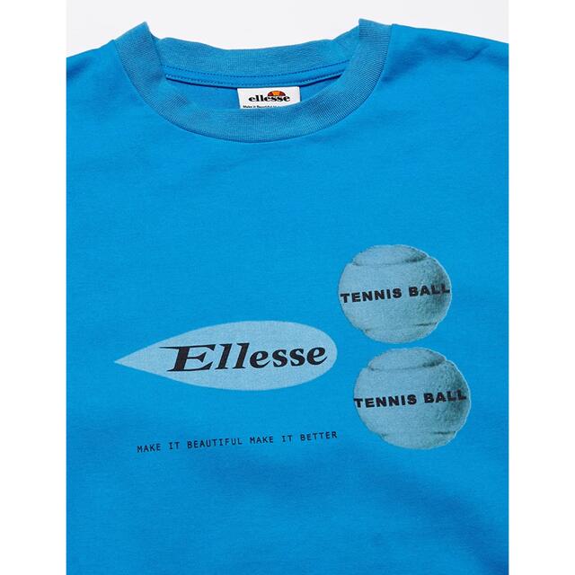 ellesse(エレッセ)のellesse エレッセ テニスボールグラフィックTシャツ ブルー メンズM新品 メンズのトップス(Tシャツ/カットソー(半袖/袖なし))の商品写真