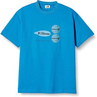 エレッセ(ellesse)のellesse エレッセ テニスボールグラフィックTシャツ ブルー メンズM新品(Tシャツ/カットソー(半袖/袖なし))