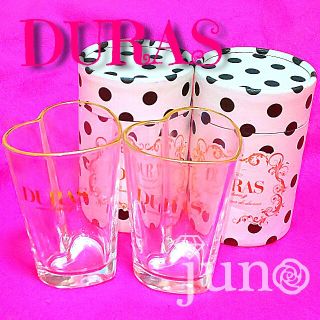 デュラス(DURAS)のDURAS クリア ゴールド ハート グラス 2個セット デュラス(グラス/カップ)