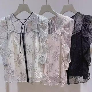 スナイデル(SNIDEL) レースブラウス シャツ/ブラウス(レディース/長袖 ...