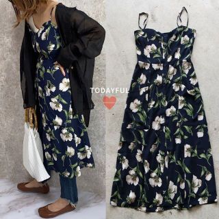 トゥデイフル(TODAYFUL)のTODAYFUL ( トゥデイフル ) 花柄 キャミワンピース(ロングワンピース/マキシワンピース)