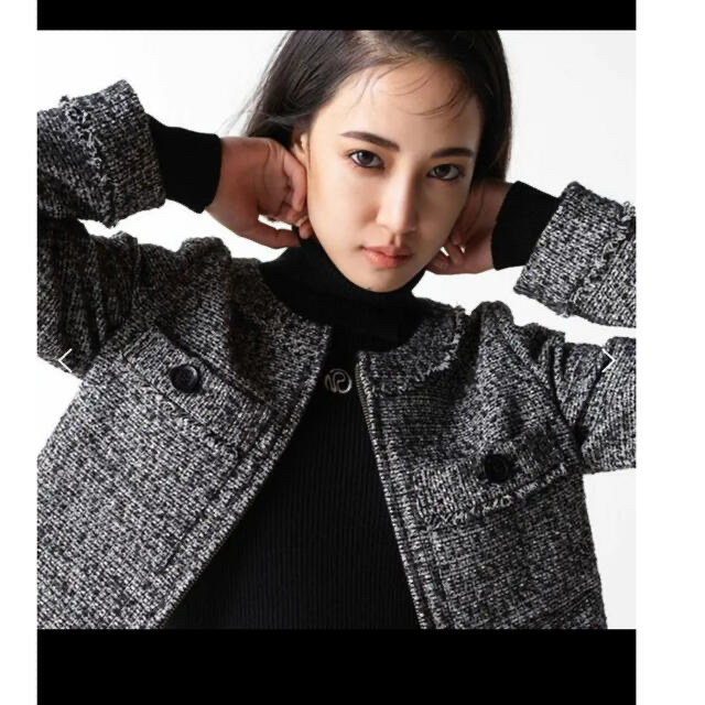 NEROLI 藤井夏恋 W zip tweed short jacket 【オープニング 大放出
