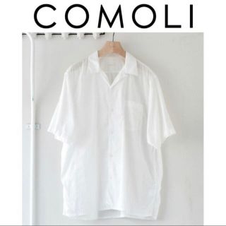 コモリ(COMOLI)の20SS COMOLI 半袖 ベタシャン オープンカラーシャツ 白(シャツ)