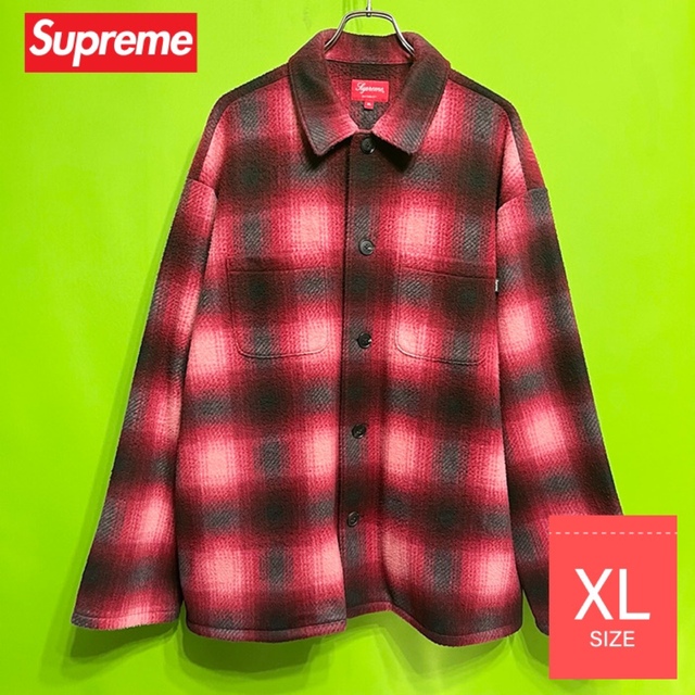 Supreme Shadow Plaid Fleece Shirt XL