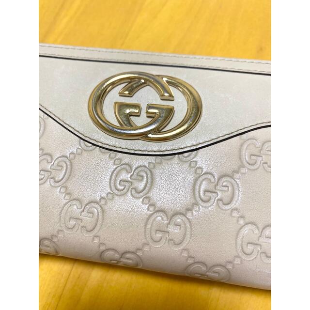 Gucci(グッチ)の【人気のGGマーモント】GUCCI シマ ラウンドファスナー長財布 レディースのファッション小物(財布)の商品写真