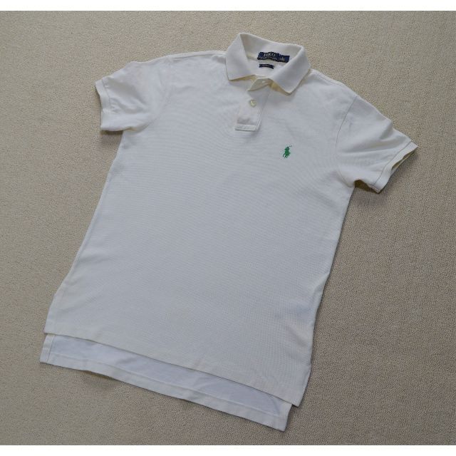 【極美品・安心のラクマパック】ポロラルフローレン　ポロシャツ　オフホワイト　S メンズのトップス(ポロシャツ)の商品写真