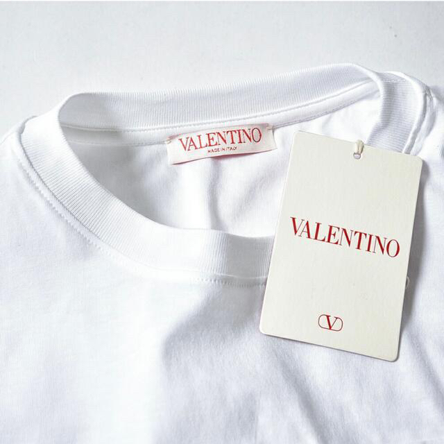 ヴァレンティノ　メンズ　シルバーエンボスロゴ　Tシャツ　VALENTINO