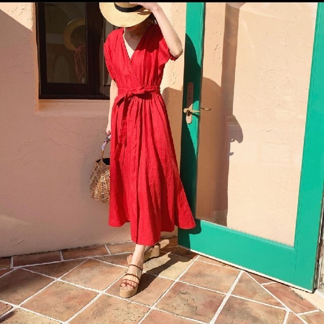 TSURU by MARIKO OIKAWA 新品 リネンカシュクールワンピース | www