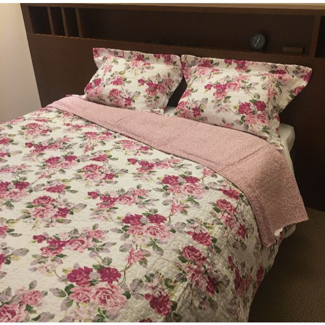 LAURA ASHLEY   ベッドカバー キルトカバーレット 2点セット 花柄