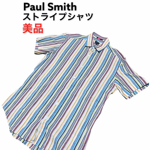 PaulSmith ポールスミス マルチストライプ 半袖シャツ オシャレ 美品