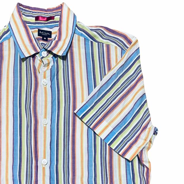 PaulSmith ポールスミス マルチストライプ 半袖シャツ オシャレ 美品