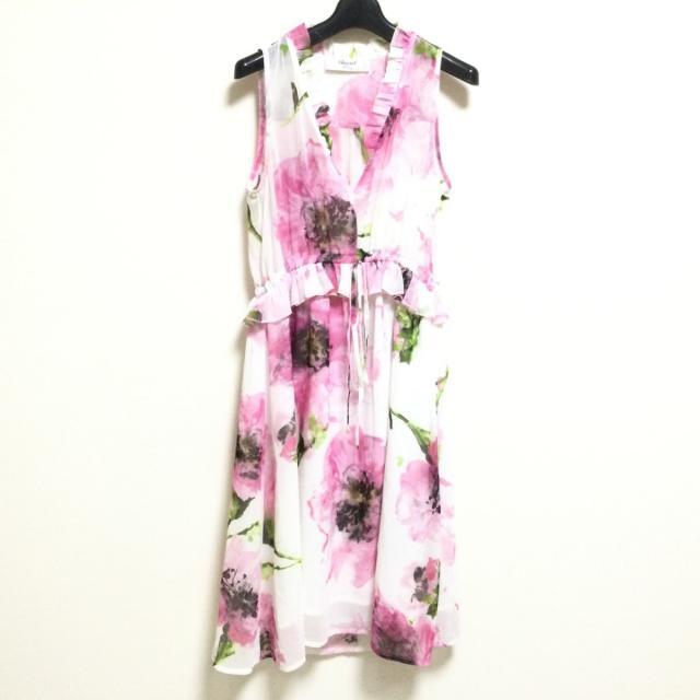blugirl ブルーガール 新品 ピンクドレス ビジューお花たくさん