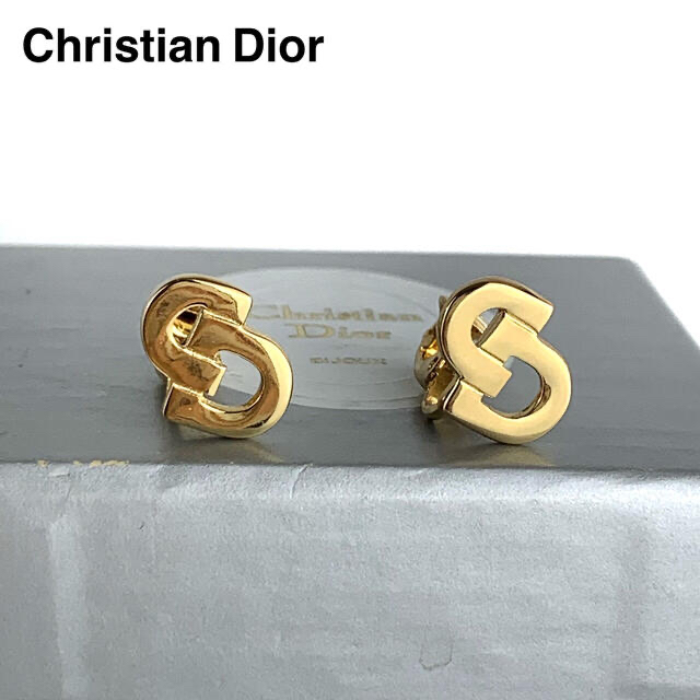 極美品☆クリスチャンディオール ヴィンテージ イヤリング CD ロゴ