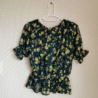 ローリーズファーム(LOWRYS FARM)のLOWRYS FARM　　花柄シア素材トップス(シャツ/ブラウス(半袖/袖なし))