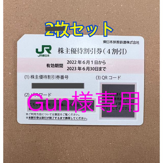 JR東日本株主優待 割引券　4枚　セット