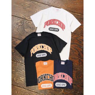 ネイバーフッド(NEIGHBORHOOD)のポークチョップガレージサプライ　カレッジＴシャツ　オレンジ　Ｌサイズ　新品(Tシャツ/カットソー(半袖/袖なし))