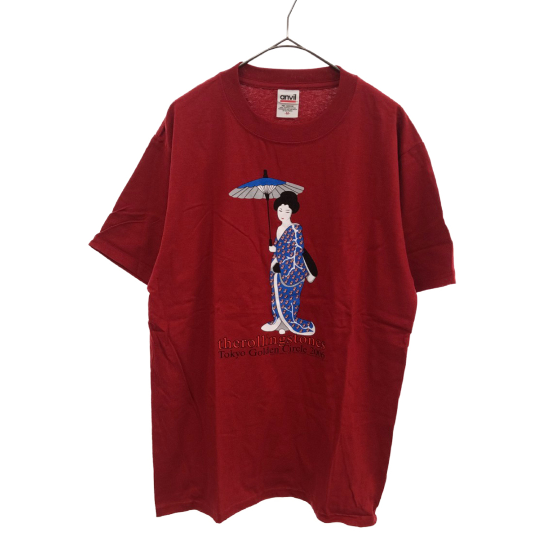 VINTAGE ヴィンテージ 00S The Rolling Stones TOKYO ローリングストーンズ プリント半袖Tシャツ カットソー レッド デットストック