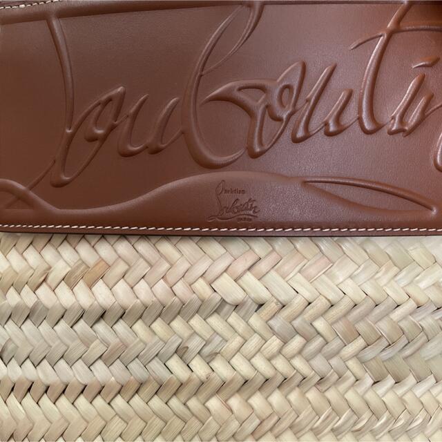 Christian Louboutin - 新品 ルブタン ロゴ ラフィア×レザー Christian Louboutin - 新品 ルブタン ロゴ ラフィア×レザー