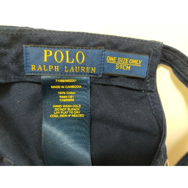 POLO RALPH LAUREN(ポロラルフローレン)のPOLO   ラルフローレン 帽子  紺色 メンズの帽子(キャップ)の商品写真