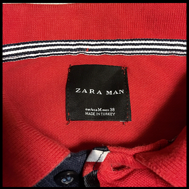 ZARA(ザラ)のZARA MAN ポロシャツ メンズ 赤 M Tシャツ メンズのトップス(ポロシャツ)の商品写真