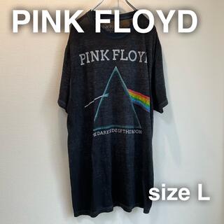 PINK FLOYD ピンクフロイド　バンドTシャツ　L ブラック　黒　デカロゴ(Tシャツ/カットソー(半袖/袖なし))