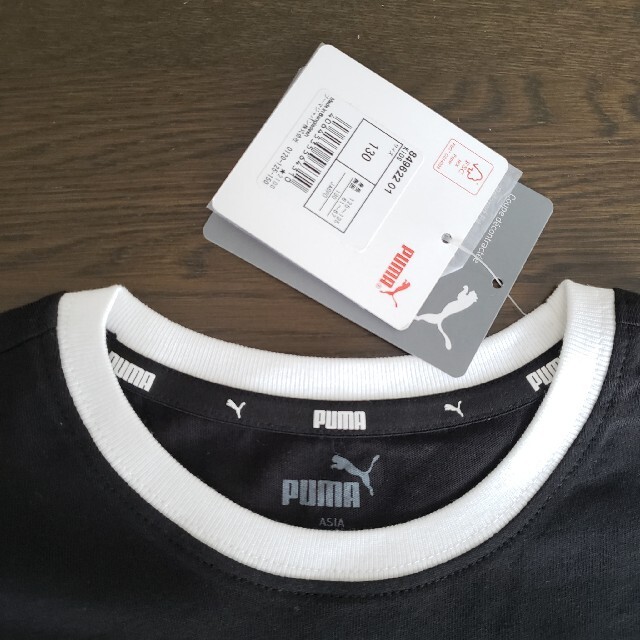 PUMA(プーマ)の【新品】PUMA プーマ キッズ ALPHA リラックス 半袖 Tシャツ 黒 キッズ/ベビー/マタニティのキッズ服男の子用(90cm~)(Tシャツ/カットソー)の商品写真