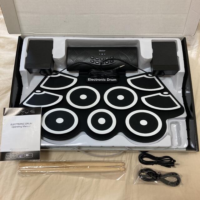 【新品】ポータブル電子ドラム　ELECTRONIC DRUM多機能　練習　キッズ 楽器のドラム(電子ドラム)の商品写真